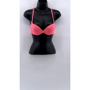 VICTORIA'S SECRET Women's Pink Polka Dot Push-Up Bra SZ 34A